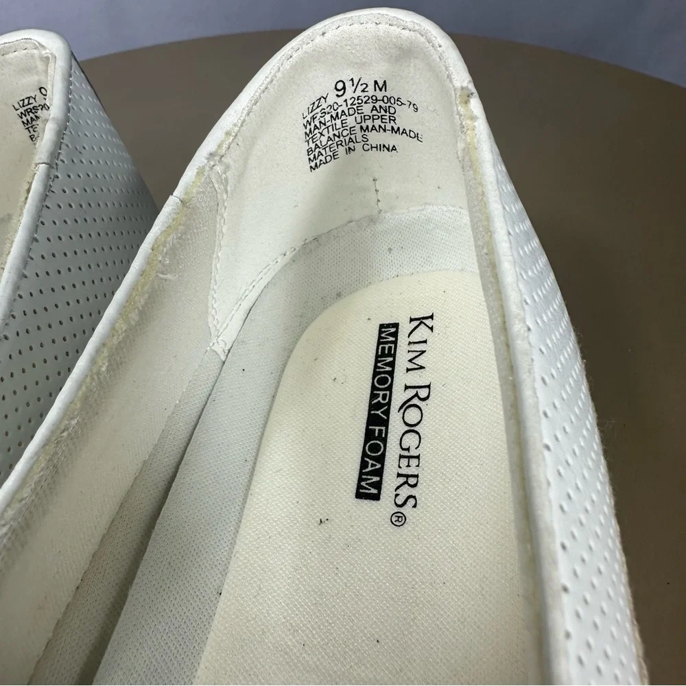 Kim Rogers White and Silver Espadrilles